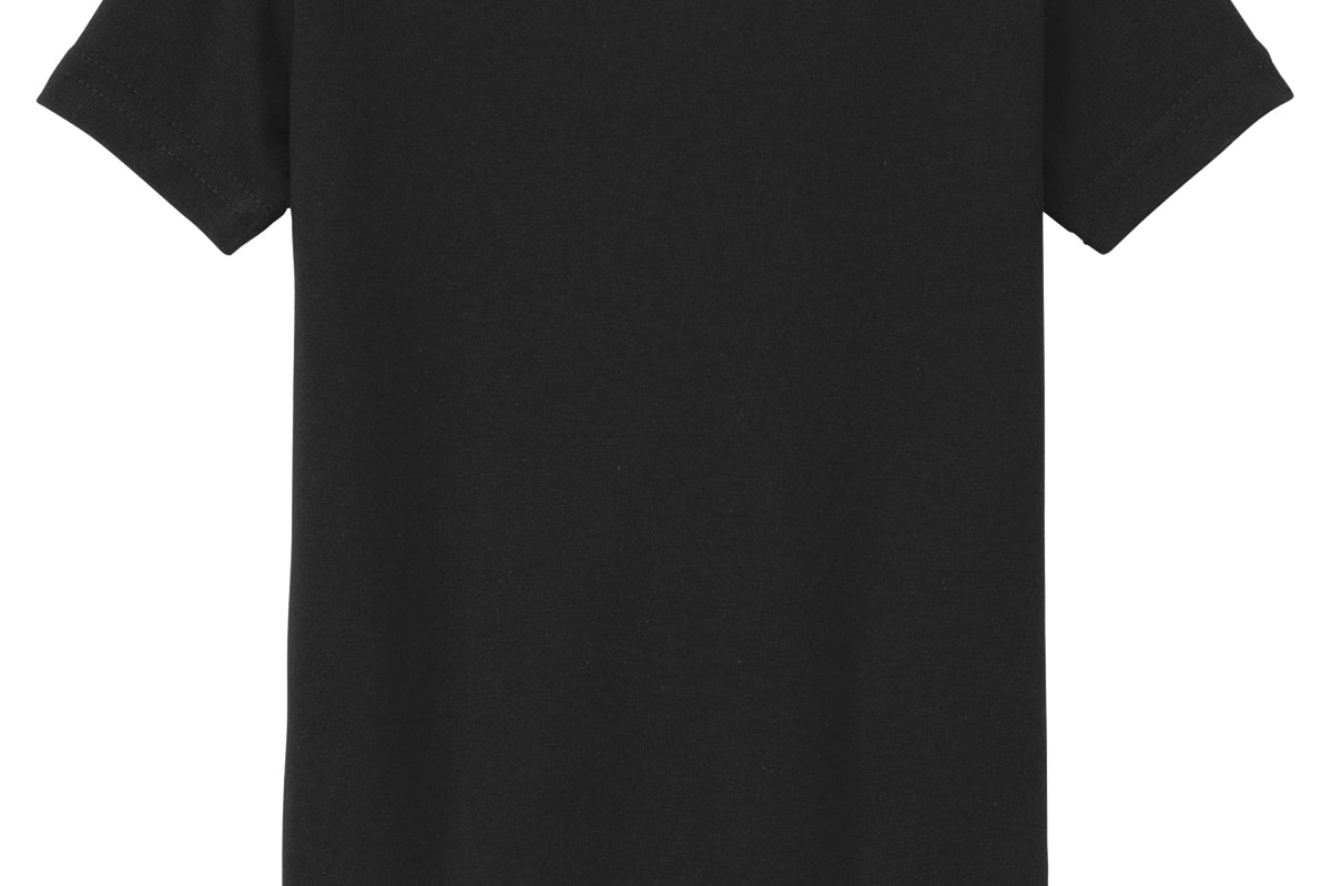 Toddler black gildan Infant/Toddler Black Tee Shirt, front view