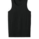 Adult black gildan Black Tank, front view