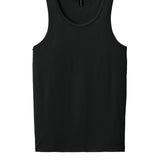 Adult black gildan Black Tank, front view