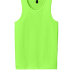 Adult fluorescent lime green gildan Fluorescent Lime Green Tank, front view