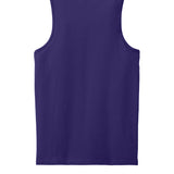 Adult purple gildan Purple Tank, back view