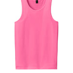 Adult hot pink gildan Hot Pink Tank, front view