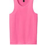 Adult hot pink gildan Hot Pink Tank, front view