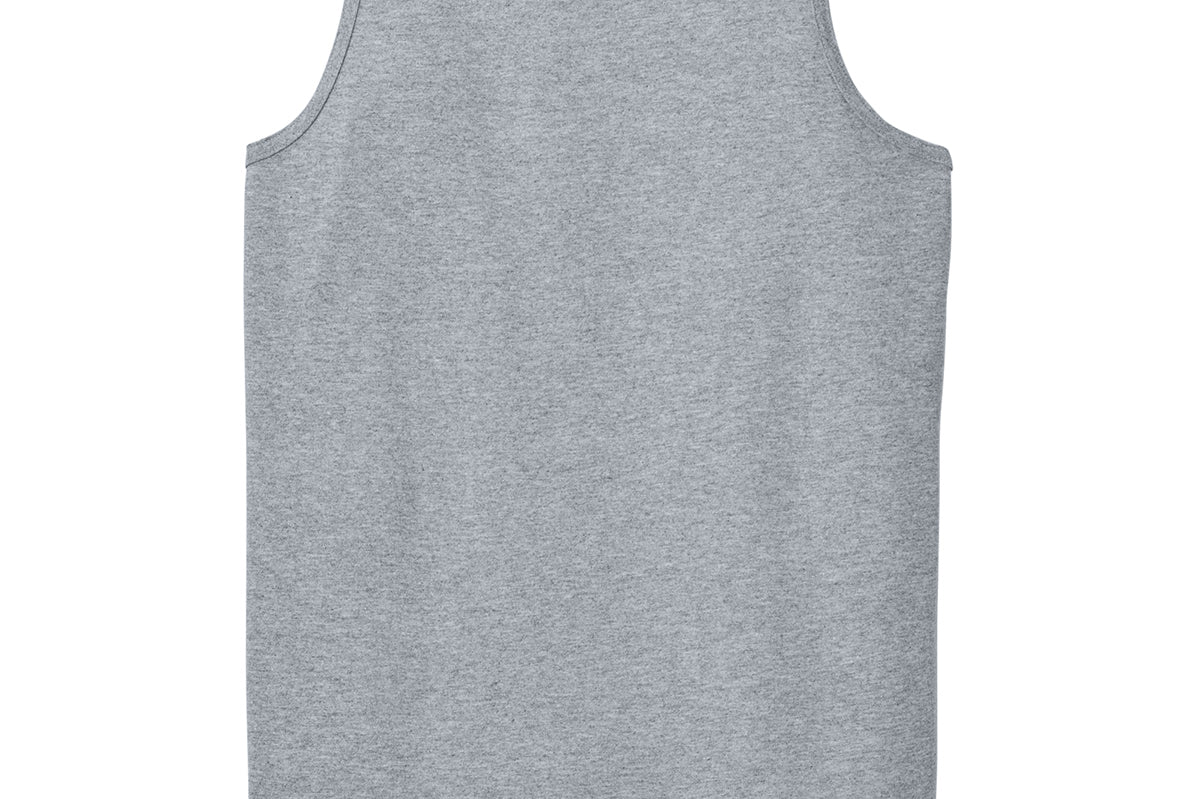 Adult sport grey gildan Sport Grey Tank, back view