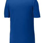 Adult true royal sporttek True Royal Polo, back view