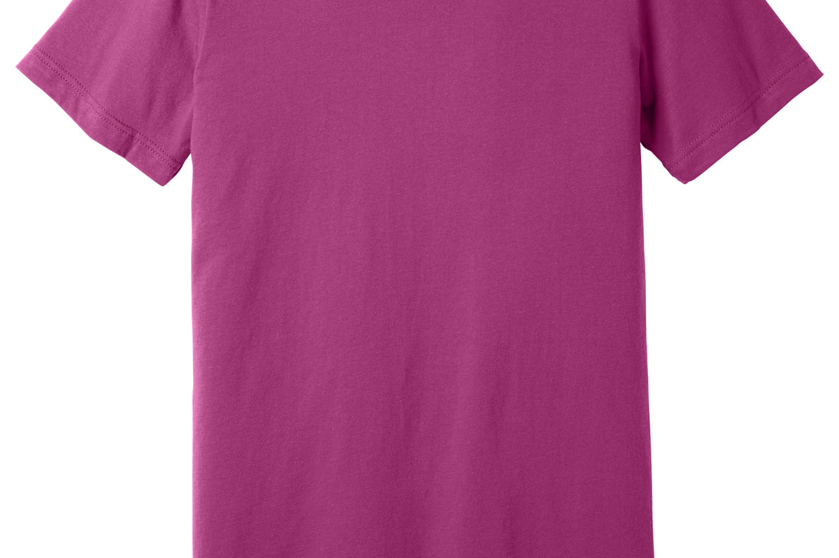 Dark Pink Bella + Canvas tee shirt, front view