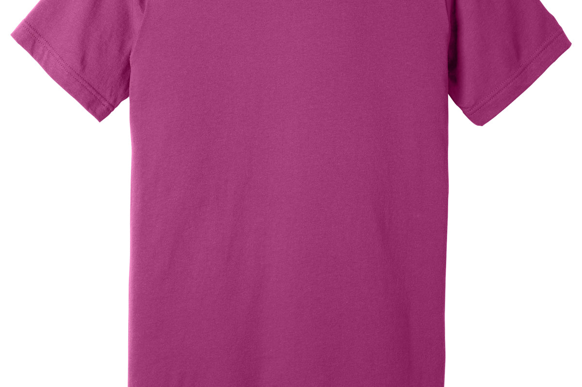 Dark Pink Bella + Canvas tee shirt, back view