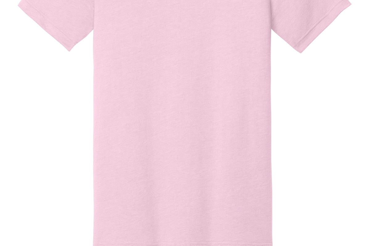 Medium Pink Bella + Canvas tee shirt, front view