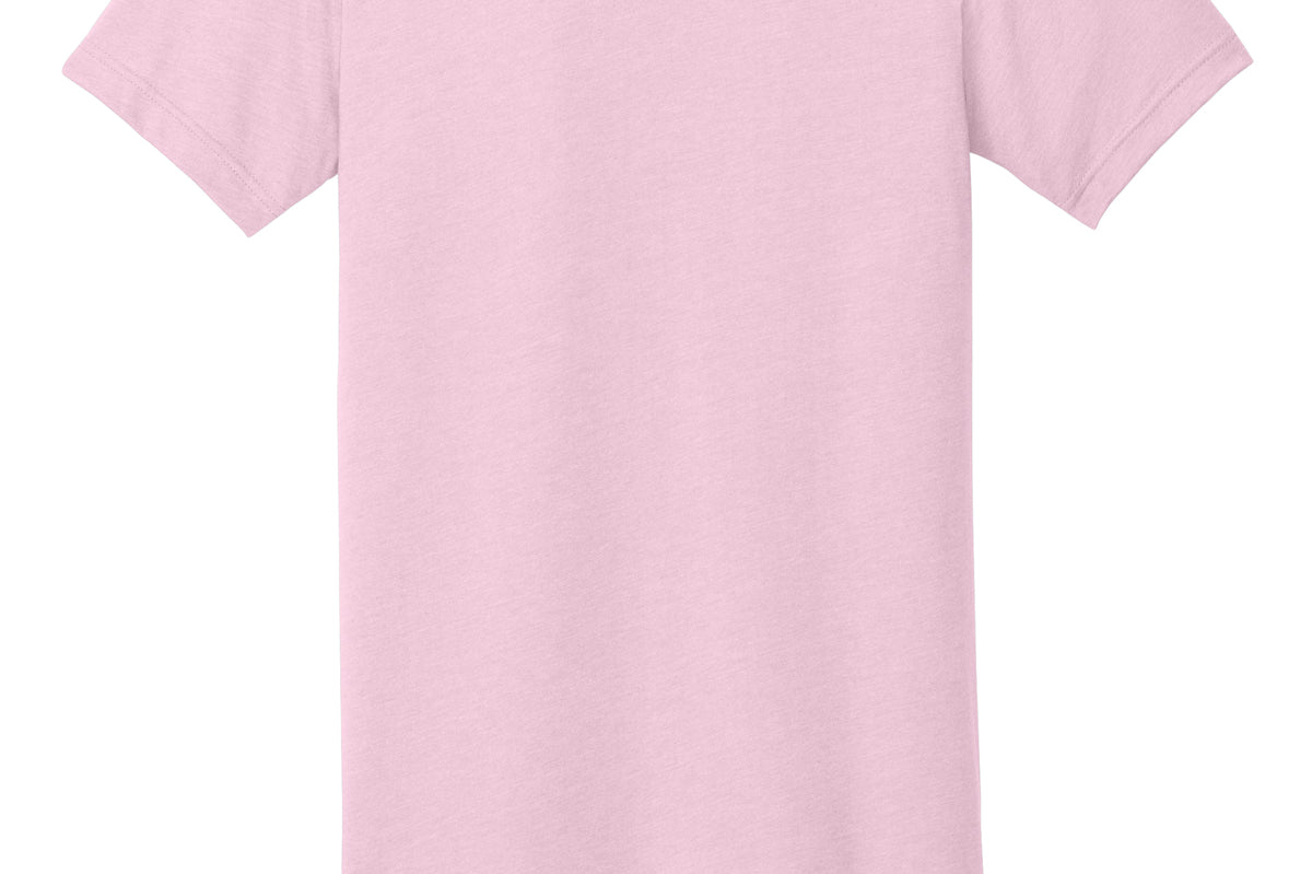 Medium Pink Bella + Canvas tee shirt, back view
