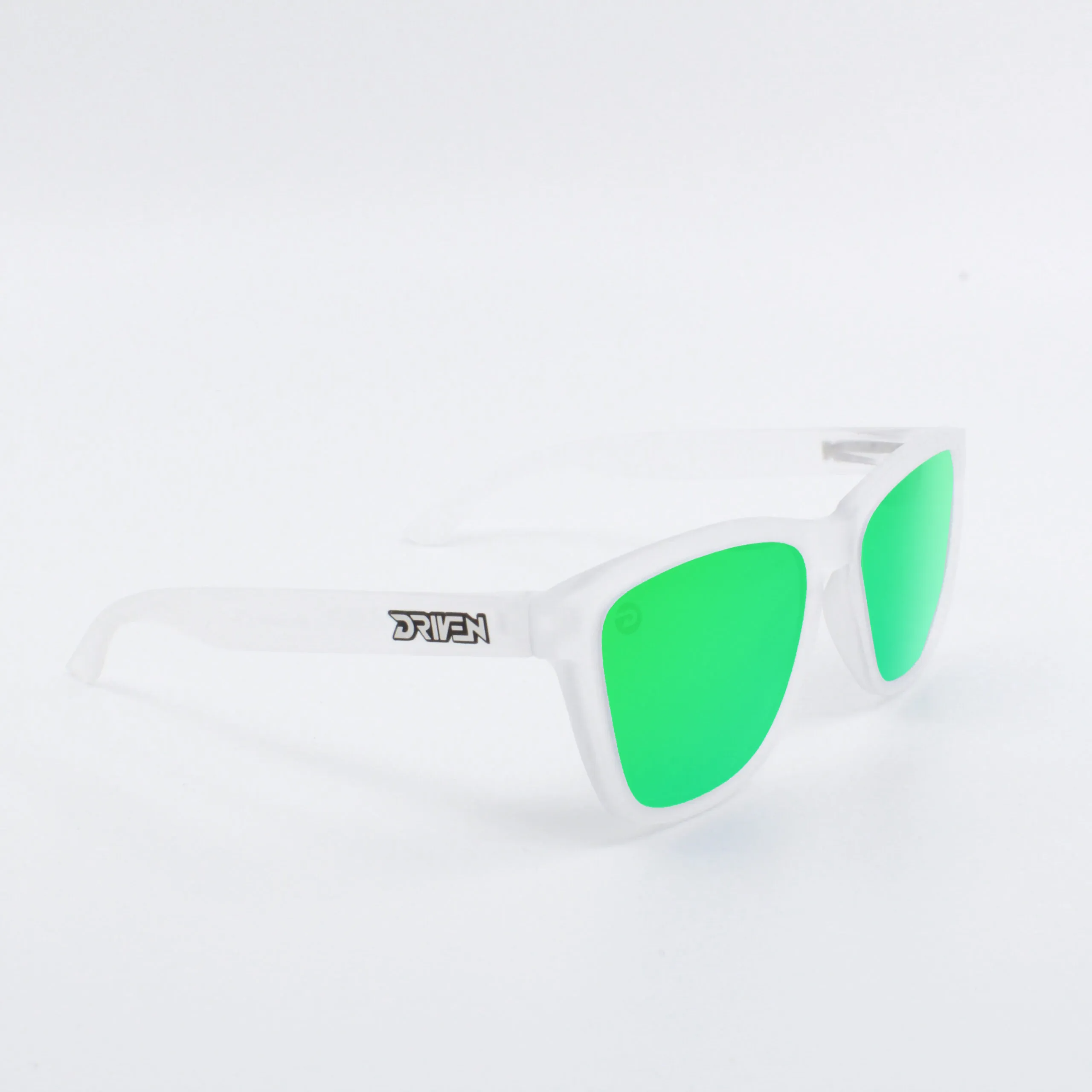 Driven Sunglasses - Classic Matte Clear Black Acid Apparel