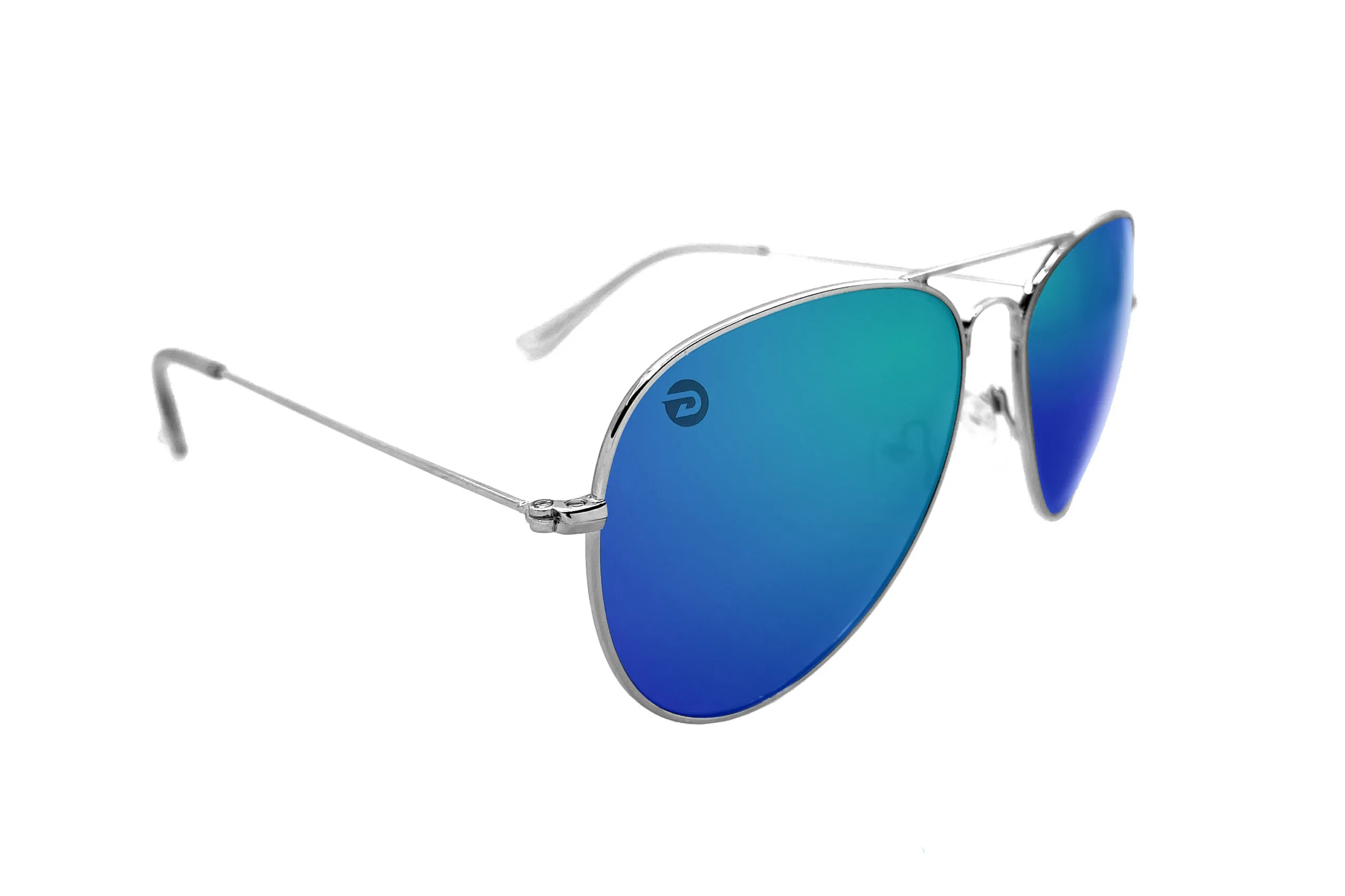 Driven Sunglasses - Legend Silver Aviator Black Acid Apparel