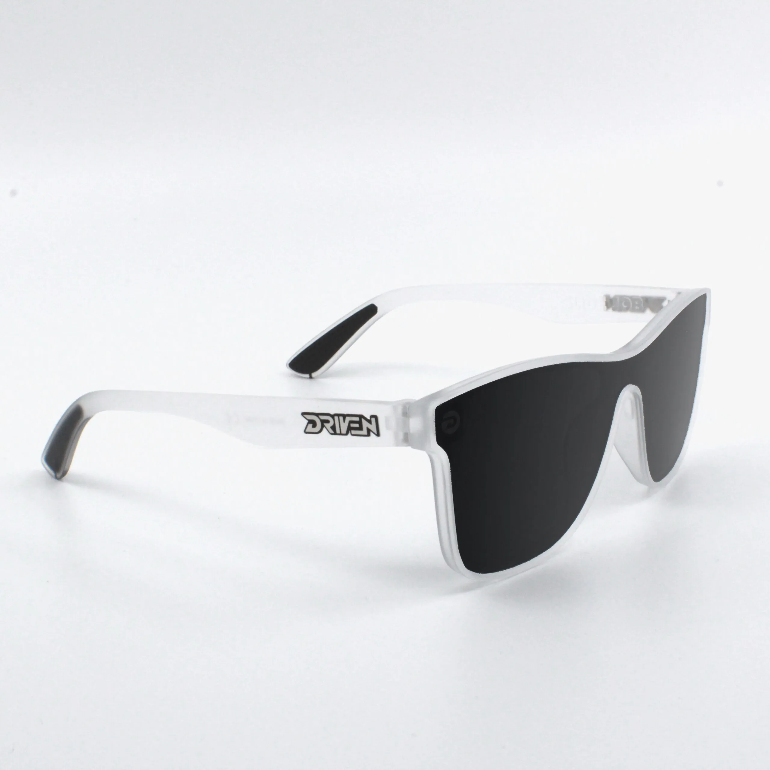 Driven Sunglasses - Slide Job Matte Clear Black Acid Apparel