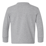 Heather Rabbit Skins toddler long sleeve, back view
