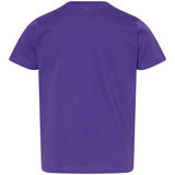 Purple Rabbit Skins toddler tee shirt, back view
