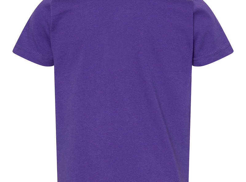 Purple Rabbit Skins toddler tee shirt, back view