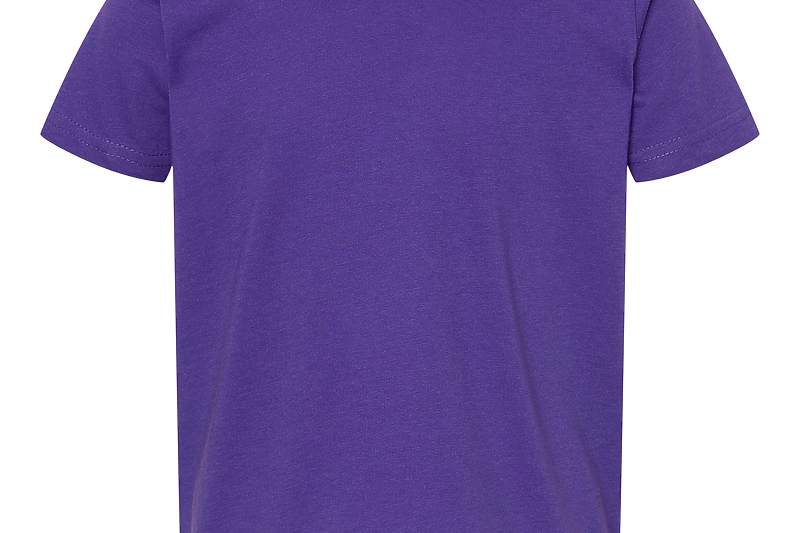 Purple Rabbit Skins toddler tee shirt, front view