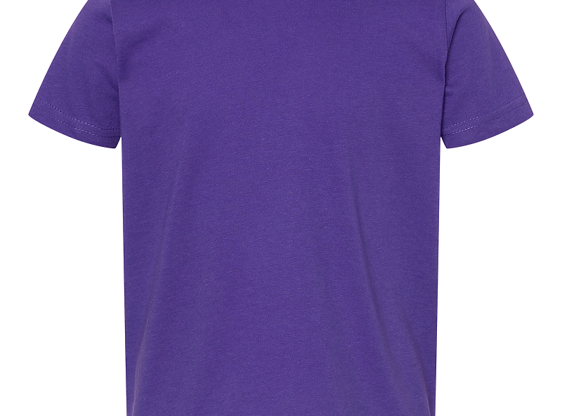 Purple Rabbit Skins toddler tee shirt, front view