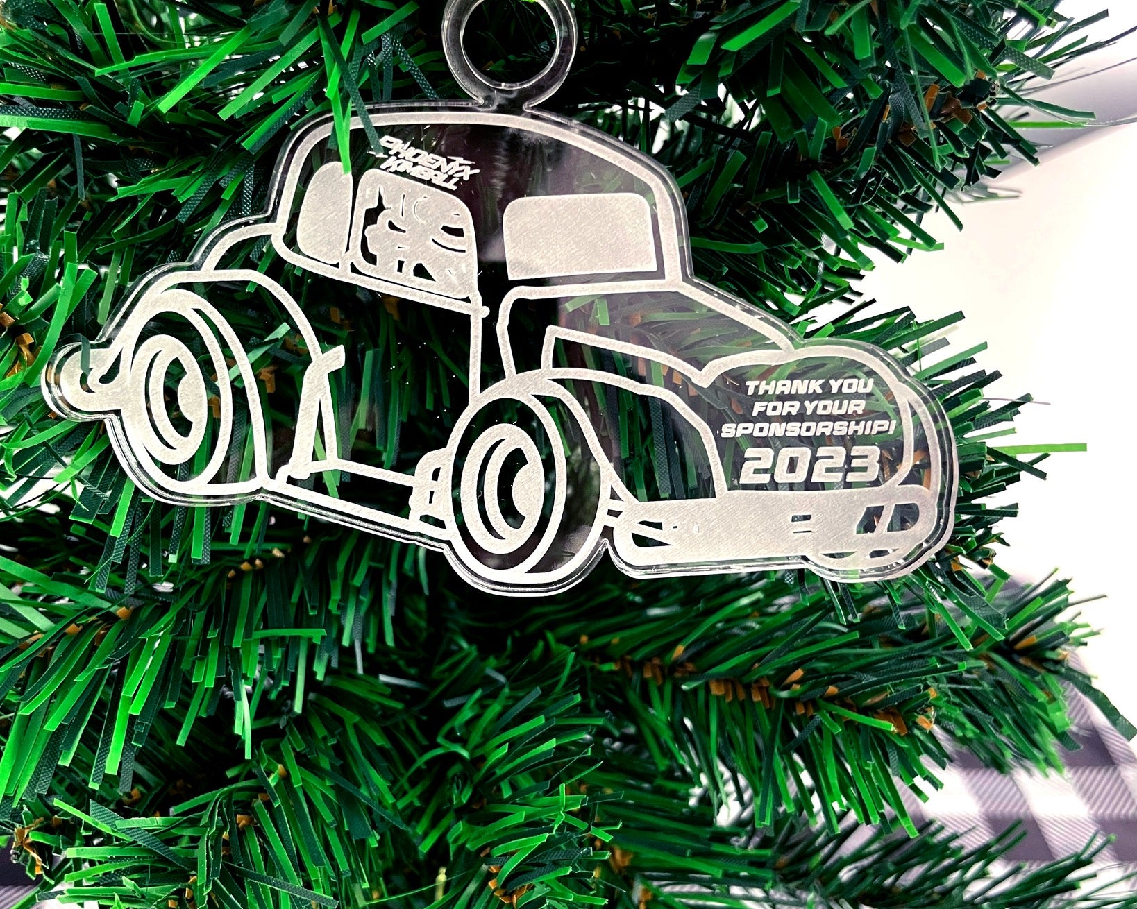 Racecar Ornament Black Acid Apparel