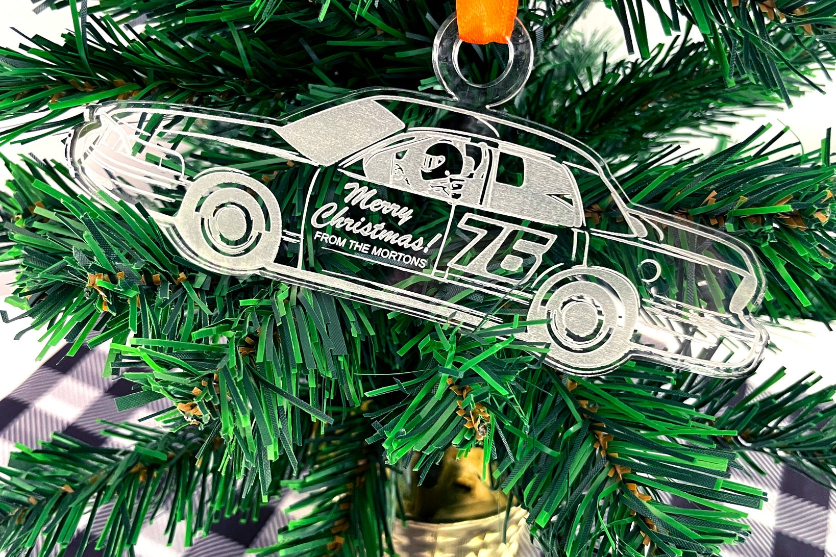 Racecar Ornament Black Acid Apparel