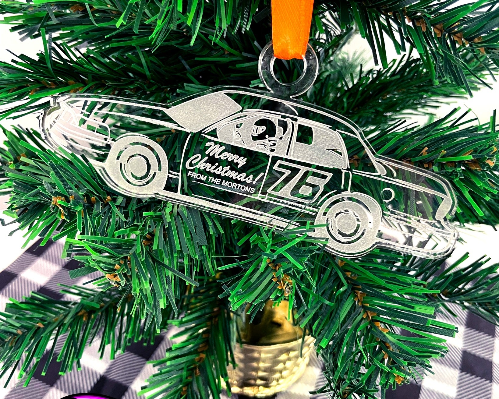 Racecar Ornament Black Acid Apparel