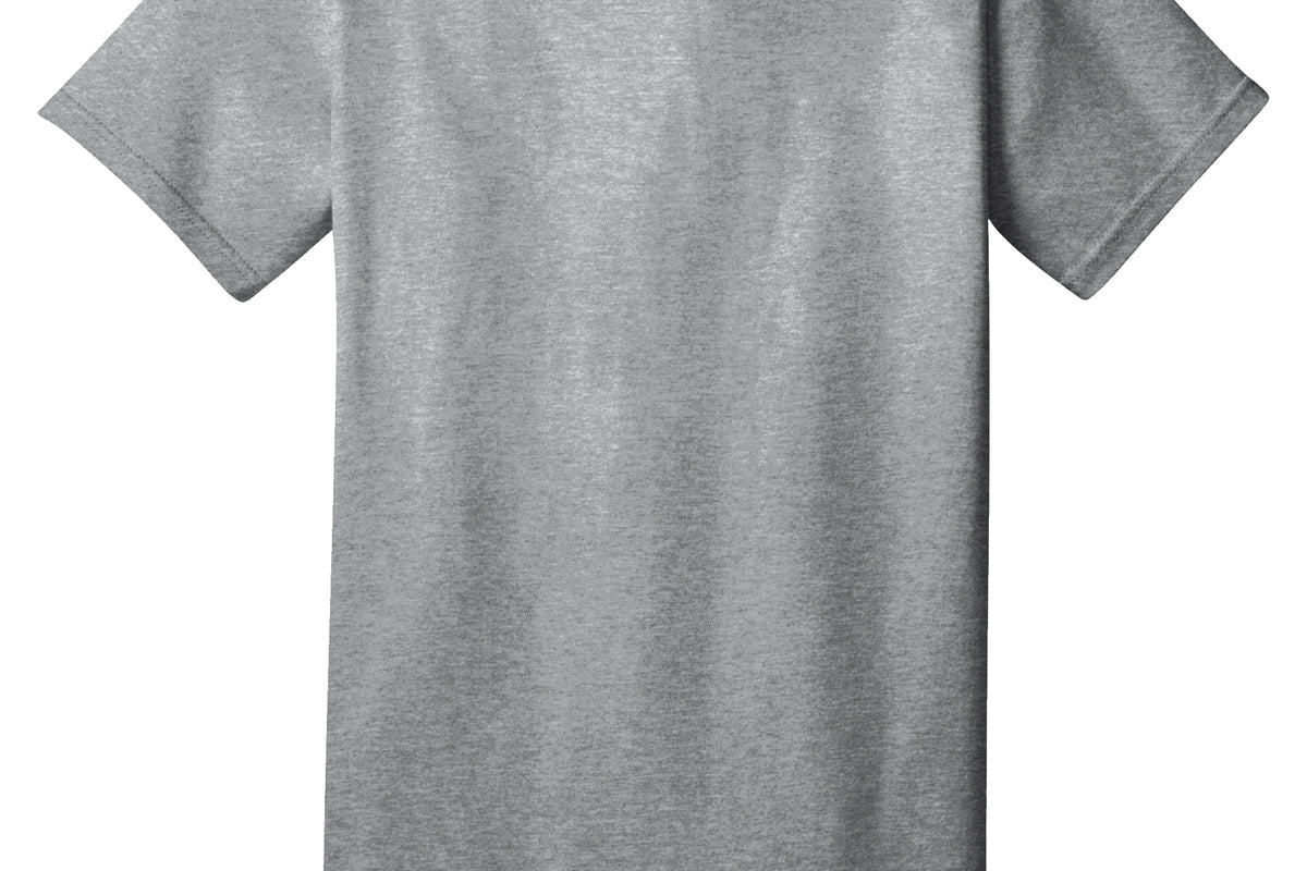 Adult sport grey port & co Sport Grey Tee Shirt, front view