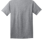 Adult sport grey port & co Sport Grey Tee Shirt, back view