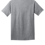 Adult sport grey port & co Sport Grey Tee Shirt, back view