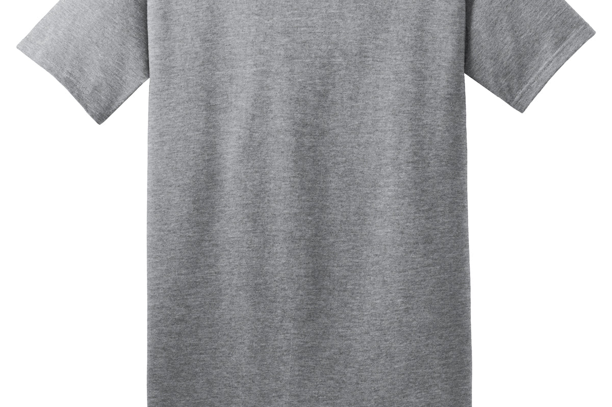 Adult sport grey port & co Sport Grey Tee Shirt, back view