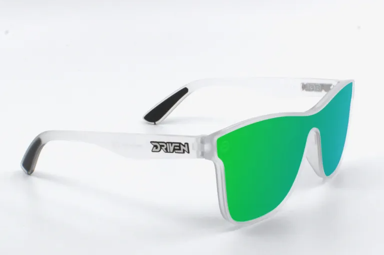 Driven Sunglasses - Slide Job Matte Clear Black Acid Apparel