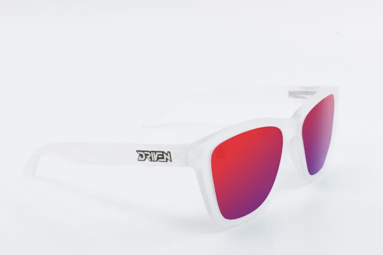 Driven Sunglasses - Classic Matte Clear Black Acid Apparel