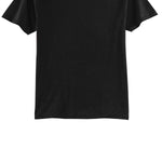Adult black port & co Black Tee Shirt, front view