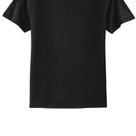 Adult black port & co Black Tee Shirt, back view