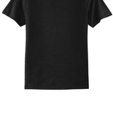 Adult black port & co Black Tee Shirt, back view