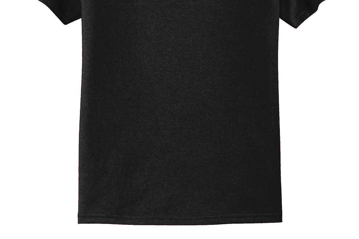 Adult black port & co Black Tee Shirt, back view