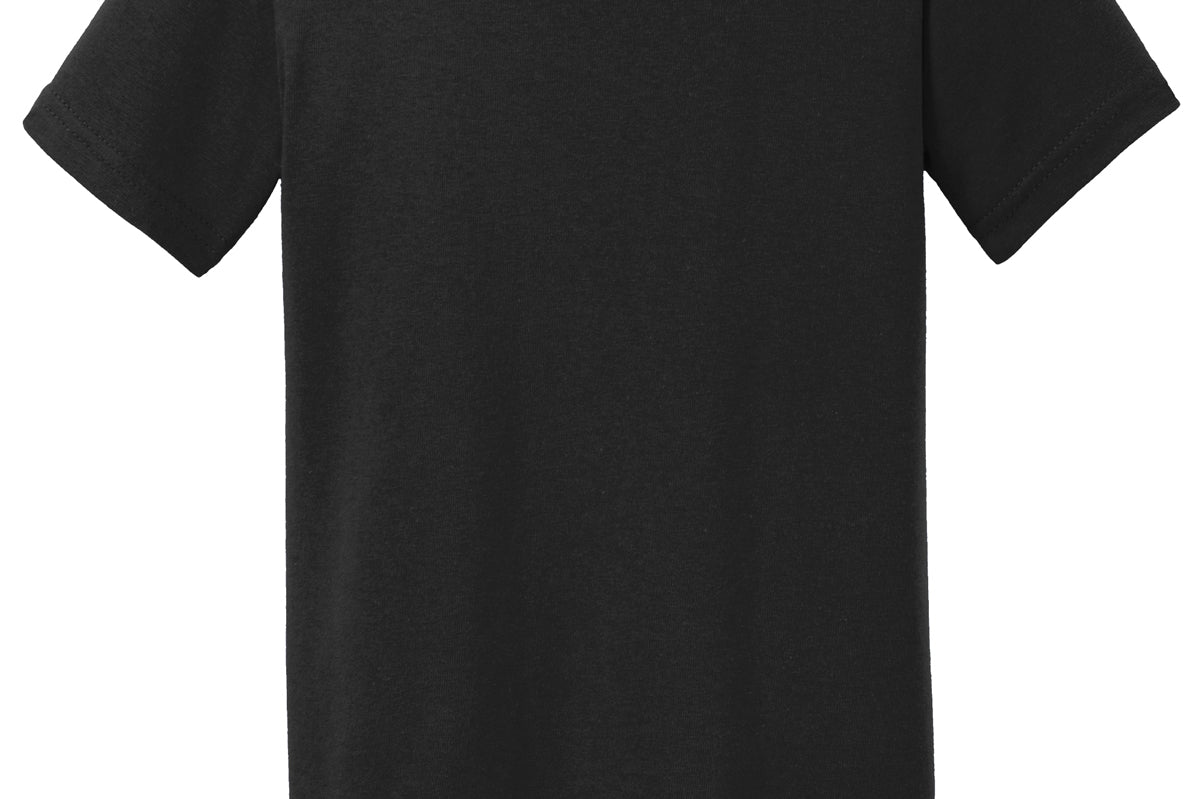 Toddler black port & co Infant/Toddler Black Tee Shirt, front view