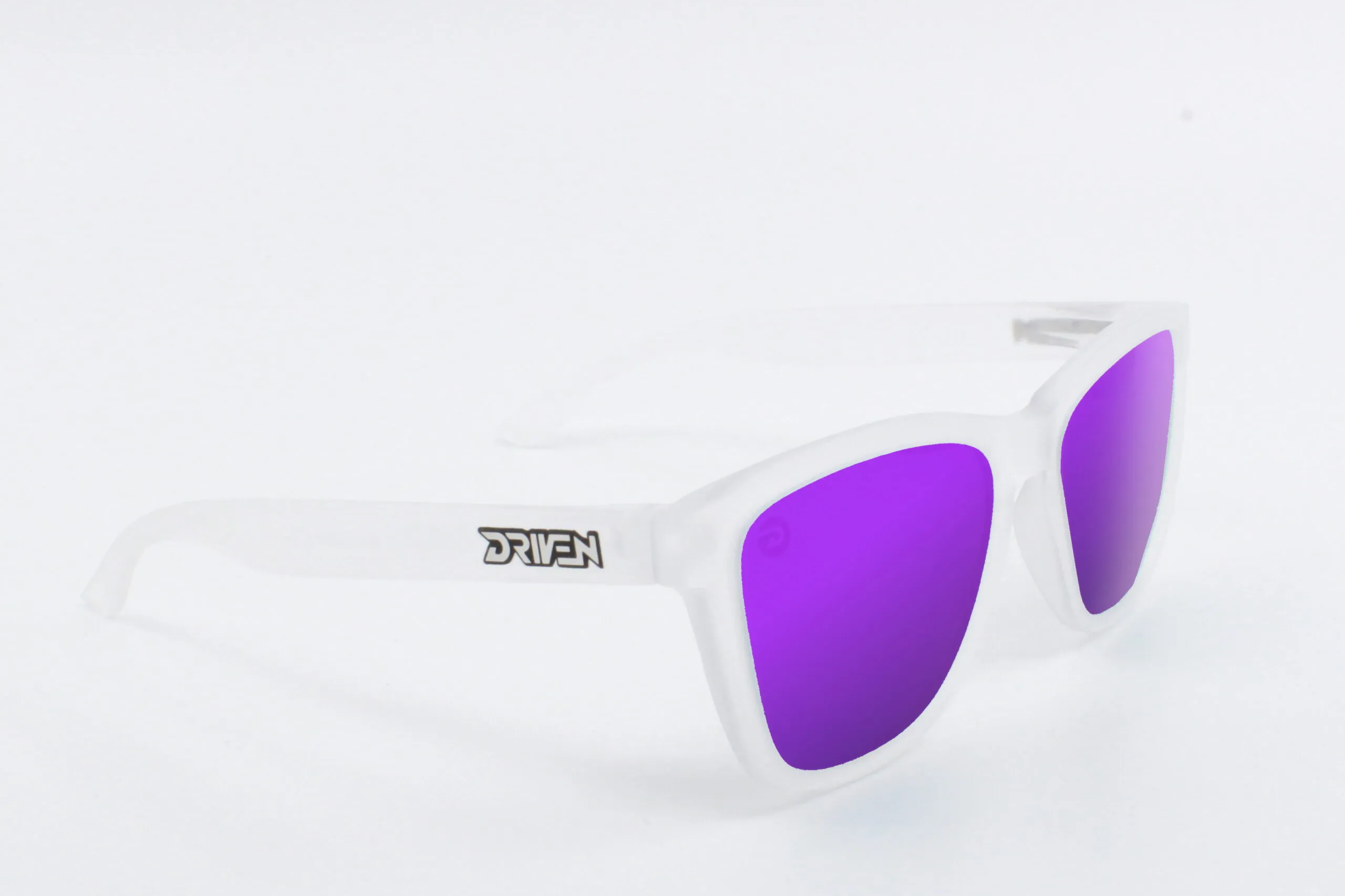 Driven Sunglasses - Classic Matte Clear Black Acid Apparel