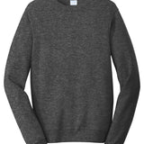 Adult dark heather grey port & co Dark Heather Grey Crewneck, front view