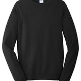 Adult black port & co Black Crewneck, front view