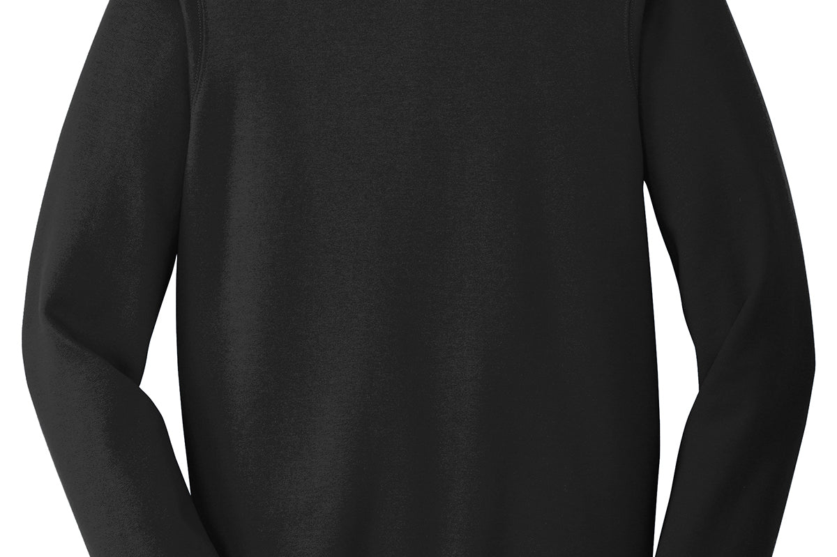 Adult black port & co Black Crewneck, front view
