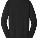 Adult black port & co Black Crewneck, back view