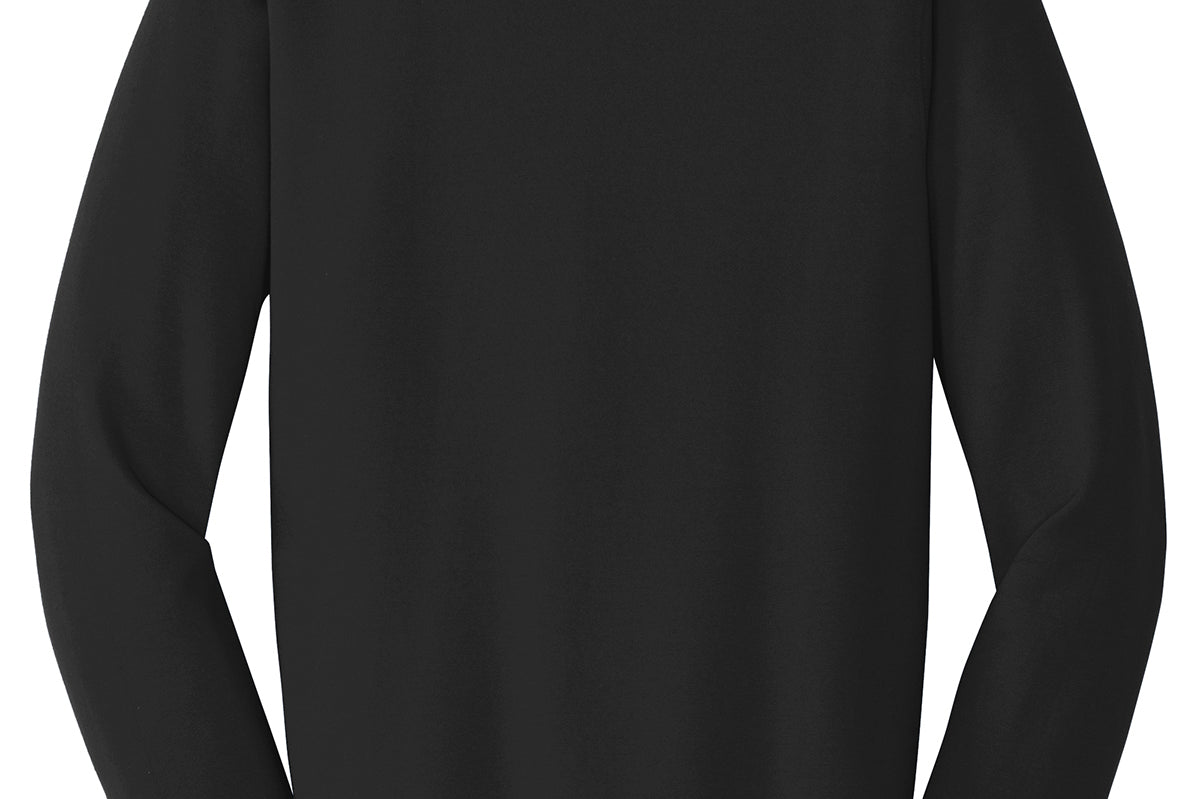 Adult black port & co Black Crewneck, back view