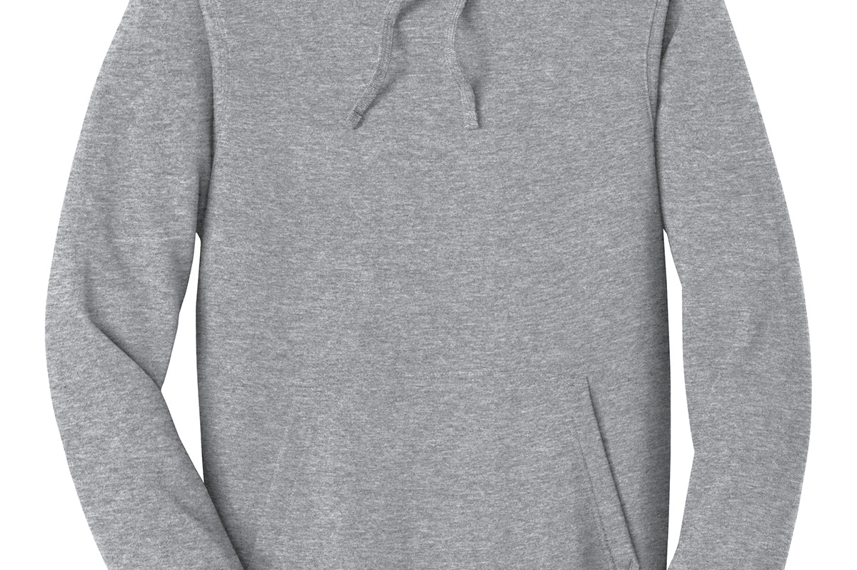 Adult sport grey port & co Sport Grey Hoodie, front view