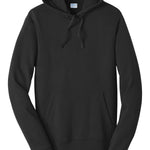 Adult black port & co Black Hoodie, front view