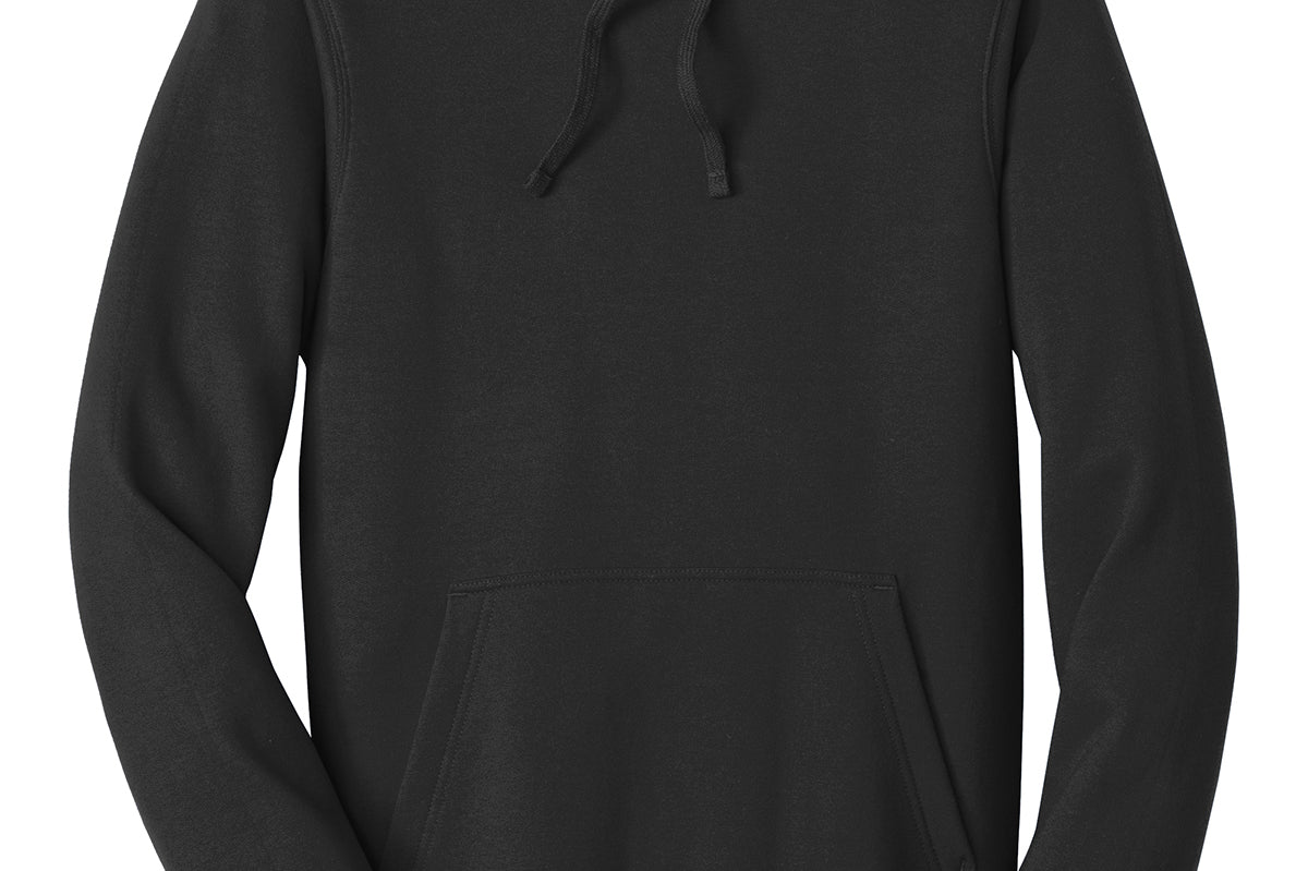 Adult black port & co Black Hoodie, front view