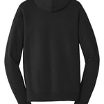 Adult black port & co Black Hoodie, back view