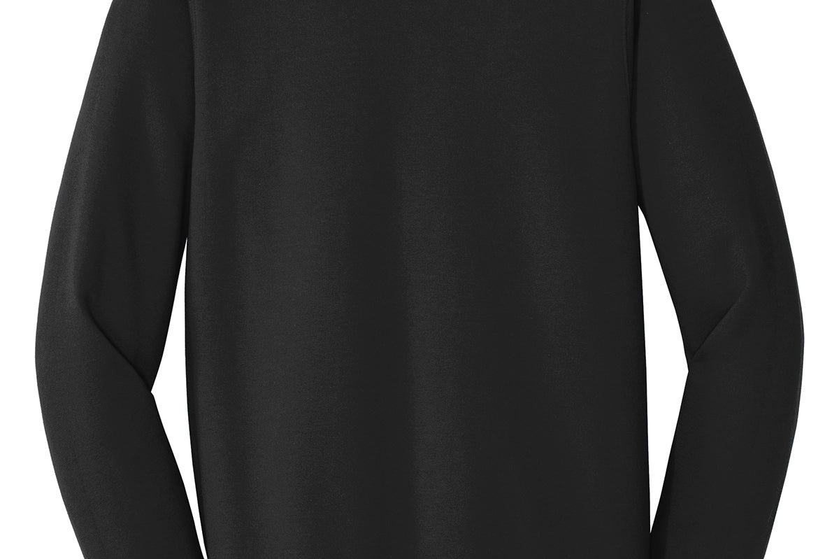 Adult black port & co Black Hoodie, back view