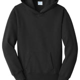 Youth black port & co Youth Black Hoodie, front view