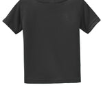 Infant black rabbit skins Infant/Toddler Black Tee Shirt, back view