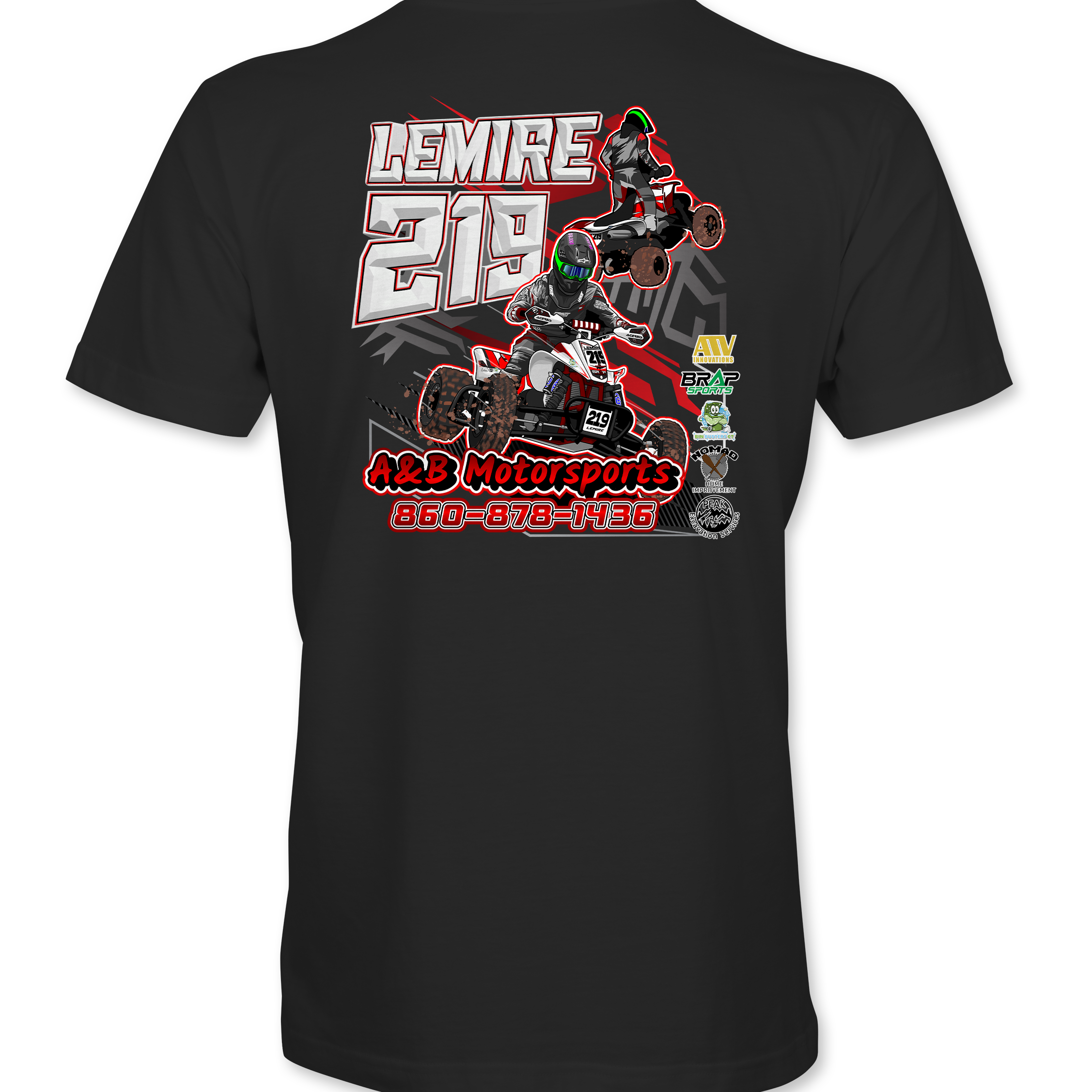 A&B Motorsports T-Shirts Black Acid Apparel