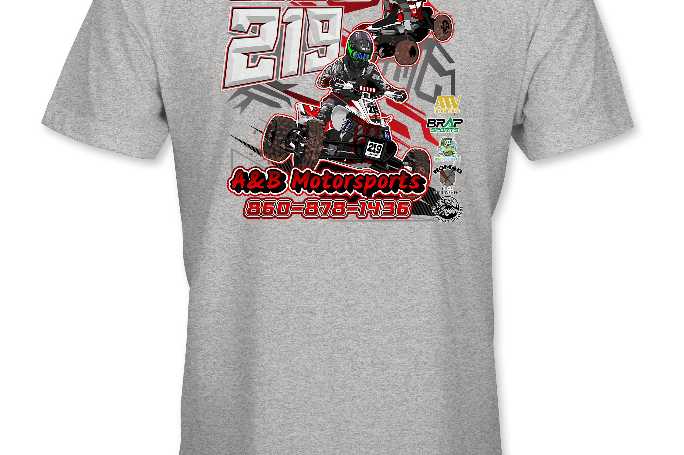 A&B Motorsports T-Shirts Black Acid Apparel